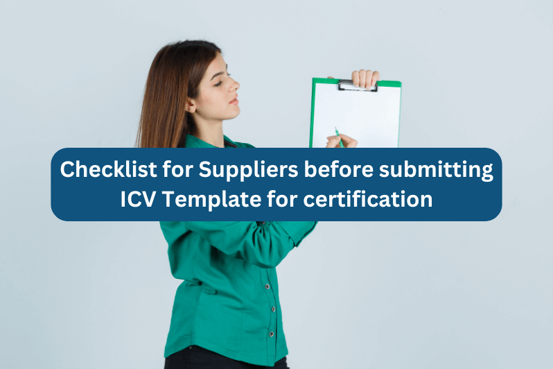 Checklist for Suppliers before submitting ICV certification in UAE